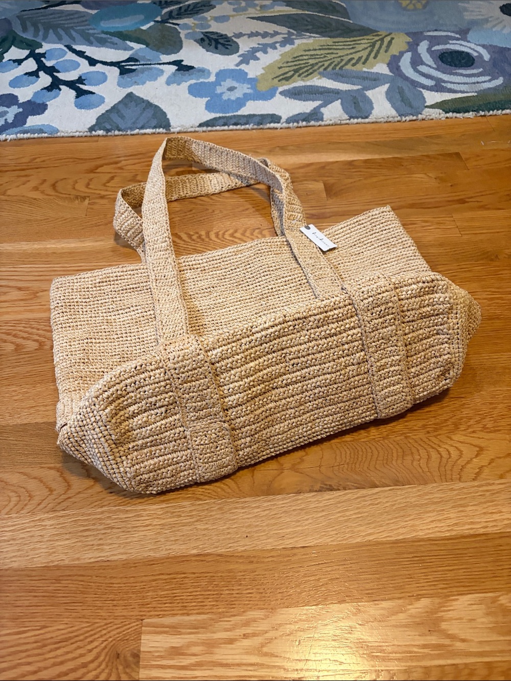 Anthropologie x Hat Attack Raffia Traveler Bag FLAWED NWT - Picture 6 of 13